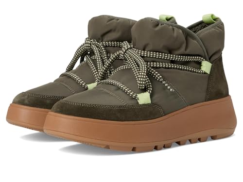 Fitflop Damen F-Mode W/Resistant Biofleece Mesh Flatform Booties Schuh, Deep Olive, 37 EU von Fitflop