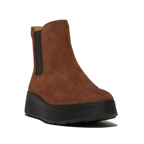 Fitflop Damen F-Mode Wildleder Flatform Chelsea Boots Stiefel, Rich Brown, 41 EU von Fitflop