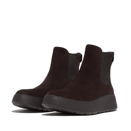 Fitflop Damen F-Mode Wildleder Flatform Chelsea Boots Stiefel, Schokobraun, 38 EU von Fitflop