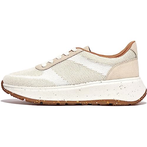 Fitflop Damen F-Mode e01 Knit Flatform Trainers Sneaker, Urban White Mix, 37 EU von Fitflop