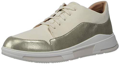 Fitflop Damen Freya Suede Sneakers Turnschuh, Stone, 40 EU von Fitflop