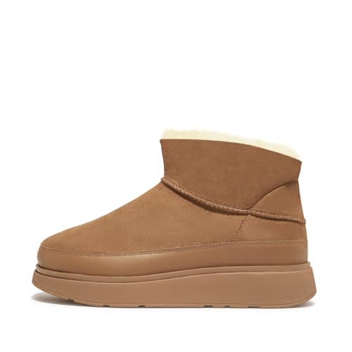 Fitflop Damen GEN-FF Ultra-Mini Double-Faced Shearling Boots Stiefelette, Desert Tan, 37.5 EU von Fitflop