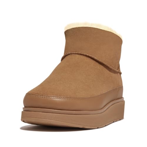 Fitflop Damen GEN-FF Ultra-MINI Double-Faced Shearling Boots Stiefelette, Desert Tan, 40 EU von Fitflop