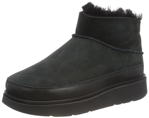 Fitflop Damen GEN-FF Ultra-Mini Double-Faced Shearling Boots Stiefelette, Schwarz, 38 EU von Fitflop