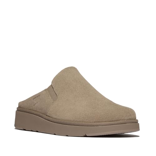 Fitflop Damen Gen-ff Elasticated Suede Mules Hausschuh, Taupe, 41 EU von Fitflop