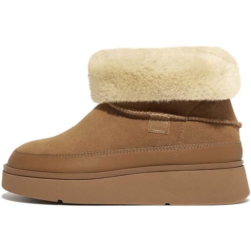 FitFlop Damen GEN-FF Mini Double-Faced Shearling Winter Boots, Chocolate Brown, 36 EU von Fitflop