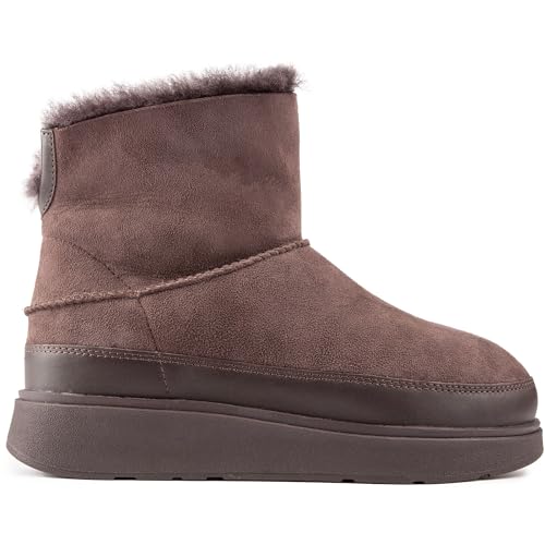 Fitflop Damen GEN-FF Mini Double-Faced Shearling Boots Stiefelette, Desert Tan, 38 EU von Fitflop