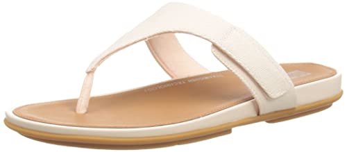 Fitflop Damen Gracie ADJ Leinwand Flache Sandale, Rose Foam, 40 EU von Fitflop