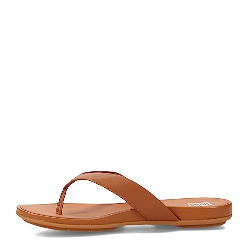 Fitflop Damen Gracie Leather FLIP-Flops Flache Sandale, Light Tan, 37 EU von Fitflop