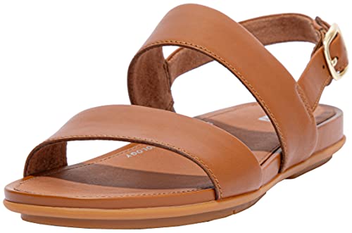 Fitflop Damen Gracie Flache Sandale, Hellbraun, 37 EU Schmal von Fitflop