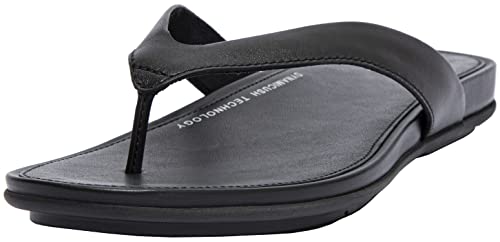 Fitflop Damen Gracie Leather FLIP-Flops Flache Sandale, All Black, 41 EU von Fitflop