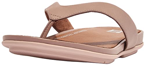 Fitflop Damen Gracie Leather Flip-Flops Flipflop, beige, 43 EU von Fitflop