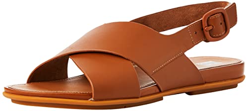 Fitflop Damen Gracie Kreuzgurt Flache Sandale, Hellbraun, 42 EU von Fitflop