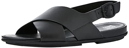 Fitflop Damen Gracie Kreuzgurt Flache Sandale, Schwarz, 39 EU von Fitflop