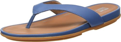 Fitflop Damen Gracie Leather FLIP-Flops Flipflop, Sail Blue, 38 EU von Fitflop