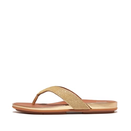 Fitflop Damen Gracie Shimmerlux Flip-Flops Flipflop, Platinfarben, 37 EU von Fitflop