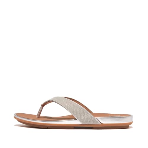 Fitflop Damen Gracie Shimmerlux Zehentrenner Flipflop, Silber, 36 EU Fitflop Damen Gracie Shimmerlux Zehentrenner Flipflop, Silber, 36 EU von Fitflop
