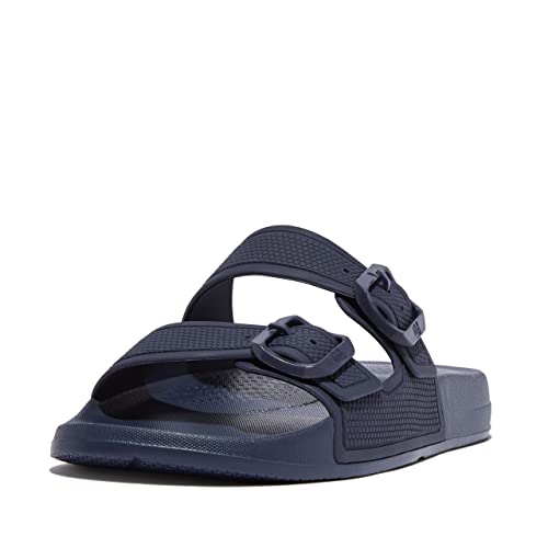 Fitflop Damen IQUSHION Bar Buckle Slide Flache Sandale, Midnight Navy (Marineblau), 39 EU von Fitflop