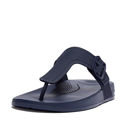 Fitflop Damen Iqushion ADJ Zehensteg Flache Sandale, Midnight Navy (Marineblau), 43 EU von Fitflop