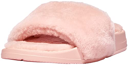 Fitflop Damen Iqushion Pool Slide II Shearling Schiebe-Sandalen, Rosa Salz, 36 EU von Fitflop