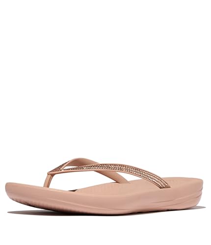 Fitflop Damen Iqushion Sparkle Flipflop, Beige (Classic Beige), 39 EU von Fitflop