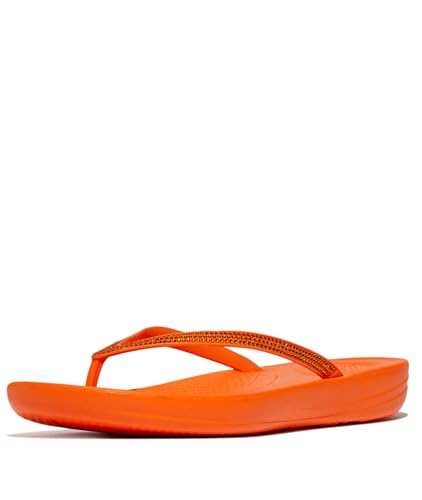 Fitflop Damen Iqushion Sparkle Flipflop, Orange, 36 EU von Fitflop