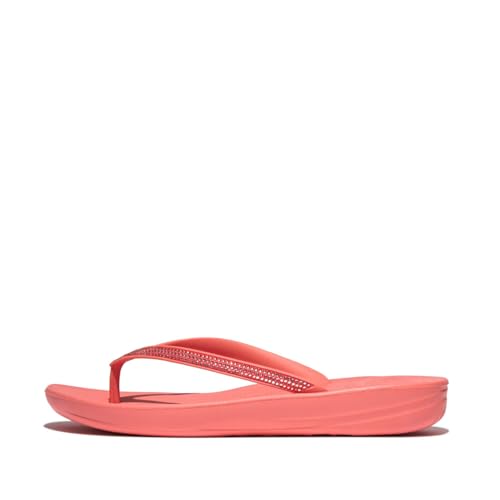 Fitflop Damen Iqushion Sparkle Flipflop, Rosige Koralle, 38 EU von Fitflop