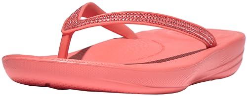 Fitflop Damen Iqushion Sparkle Flipflop, Rosige Koralle, 38 EU von Fitflop