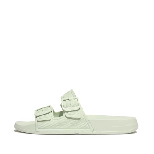 Fitflop Damen Iqushion Two-bar Buckle Slides Schiebe-Sandalen, Sagebrush, 39 EU von Fitflop