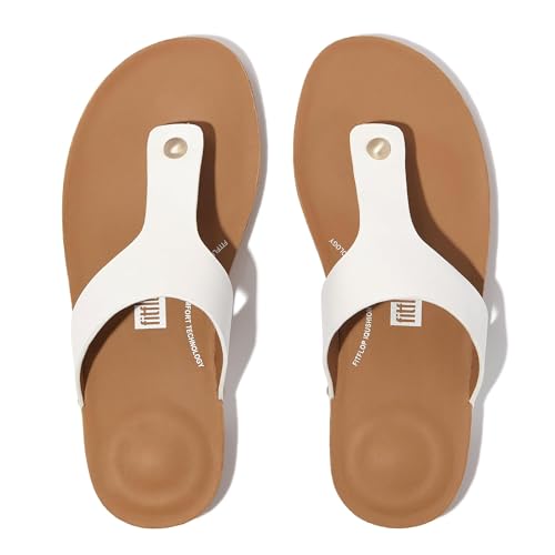 Fitflop Damen Iqushion Zehensandalen aus Leder Sandale, weiß, 39 EU Fitflop Damen Iqushion Zehensandalen aus Leder Sandale, weiß, 39 EU von Fitflop