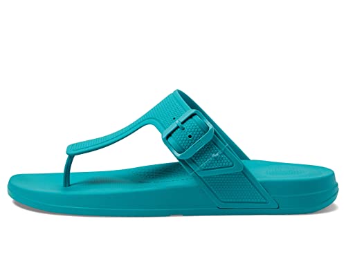 Fitflop Damen Iqushion Zehensteg Flache Sandale, Tahiti Blau, 37 EU von Fitflop