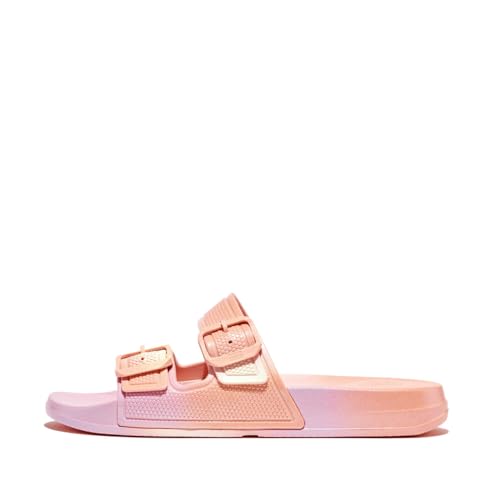 Fitflop Damen Iqushion schillernde Schnallenschieber mit Zwei Stegen Schiebe-Sandalen, Urban White irisierend, 39 EU Fitflop Damen Iqushion schillernde Schnallenschieber mit Zwei Stegen Schiebe-Sandalen, Urban White irisierend, 39 EU von Fitflop