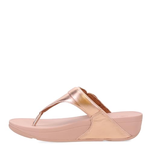 Fitflop Damen LULU Adjustable Leather Toe-Post Sandale, Rose Gold, 41 EU von Fitflop