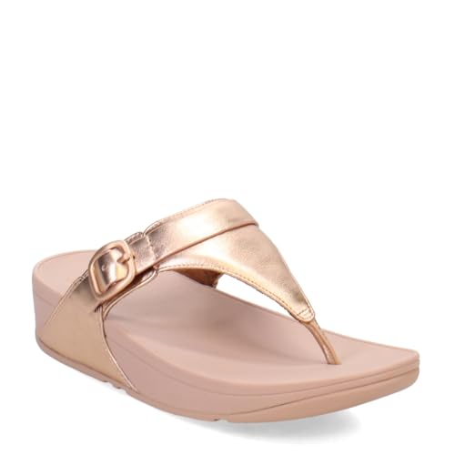 Fitflop Damen LULU Adjustable Leather Toe-Post Sandale, Rose Gold, 39 EU von Fitflop