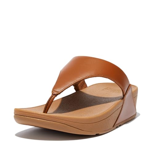 Fitflop Damen LULU TOE POST - LEATHER Zehenstütze Sandalen, Beige (Ss18 Hellbraun 592), 43 EU von Fitflop