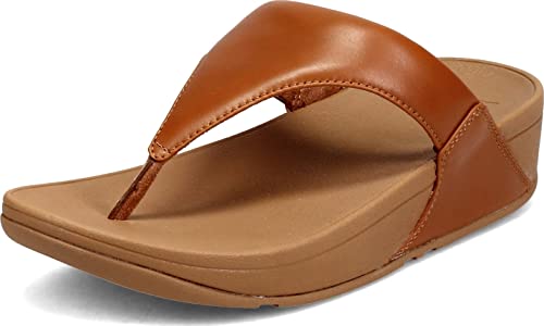 Fitflop Damen LULU TOE POST - LEATHER Zehenstütze Sandalen, Beige (Ss18 Hellbraun 592), 43 EU von Fitflop