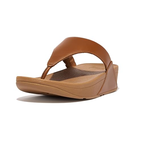 Fitflop Damen LULU TOE POST - LEATHER Zehenstütze Sandalen, Beige (Ss18 Hellbraun 592), 43 EU von Fitflop