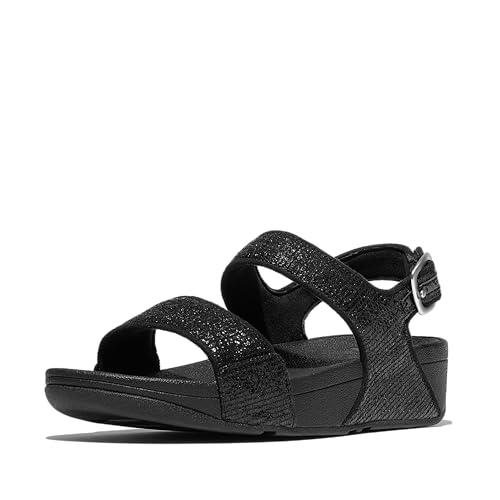 Fitflop Damen Lulu Crinkled-Shimmer Back-Strap Sandale, schwarz metallic, 41 EU Fitflop Damen Lulu Crinkled-Shimmer Back-Strap Sandale, schwarz metallic, 41 EU von Fitflop