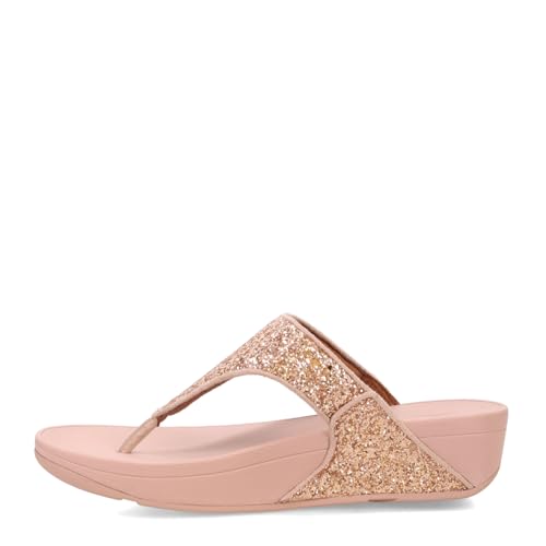 Fitflop Damen Lulu Glitter Zehentrenner Sandale, Rose Gold, 38.5 EU von Fitflop