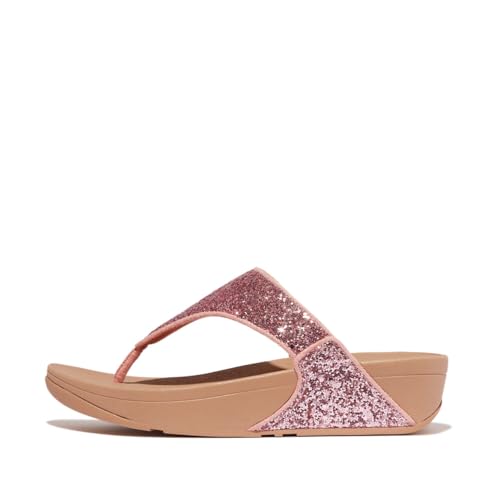 Fitflop Damen Lulu Glitzer-Zehentrenner Sandale, Rose, 41 EU von Fitflop