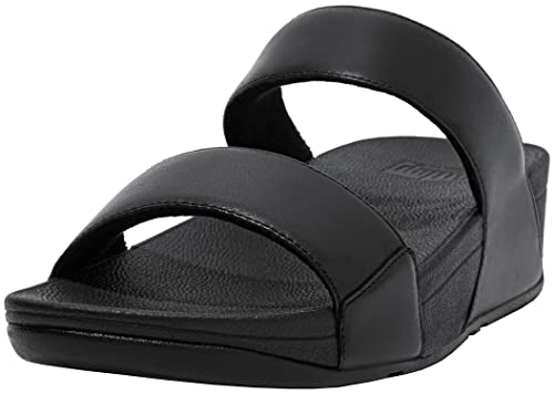 Fitflop Damen Lulu Leder Slides, Schwarz, 40 EU von Fitflop