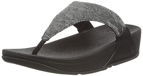 Fitflop Damen LULU Crystal Toe-Post Sandalen, Schwarz, 41 EU von Fitflop