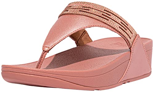 Fitflop Damen Lulu Lasercr Leathe Toe-p Sand Keilsandale, Warmes Rosa, 40 EU von Fitflop