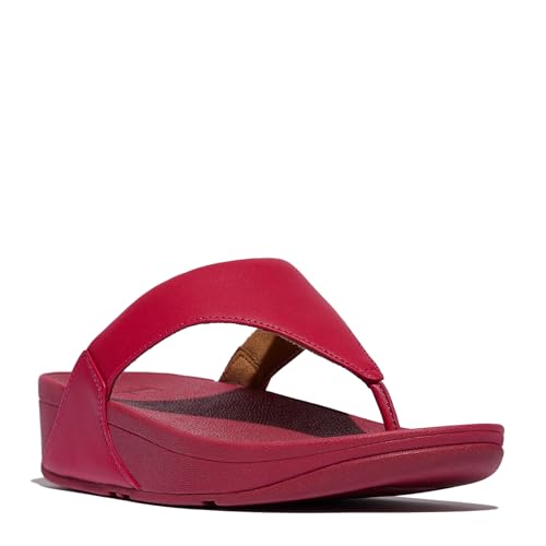 Fitflop Damen Lulu Leather Toepost Sandale, Redberry, 36 EU von Fitflop
