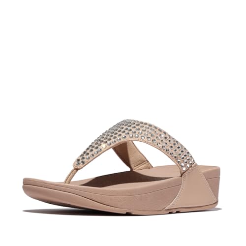 Fitflop Damen Lulu Maxi-Crystal Toe-Post Sandale, Beige (Classic Beige), 37 EU von Fitflop