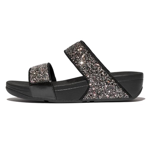 Fitflop Damen Lulu Multi-Tonal Glitter Slides Sandale, Schwarz, 37 EU von Fitflop