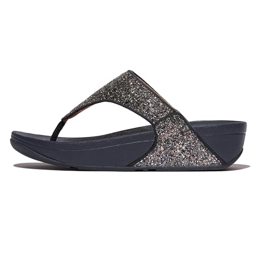Fitflop Damen Lulu Multi-Tonal Glitter Toe-Post Sandale, Midnight Navy Mix, 39 EU von Fitflop