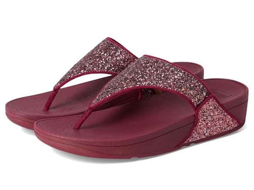 Fitflop Damen Lulu Multi-Tonal Glitter Toe-Post Sandale, Rubin-Mix, 39 EU von Fitflop