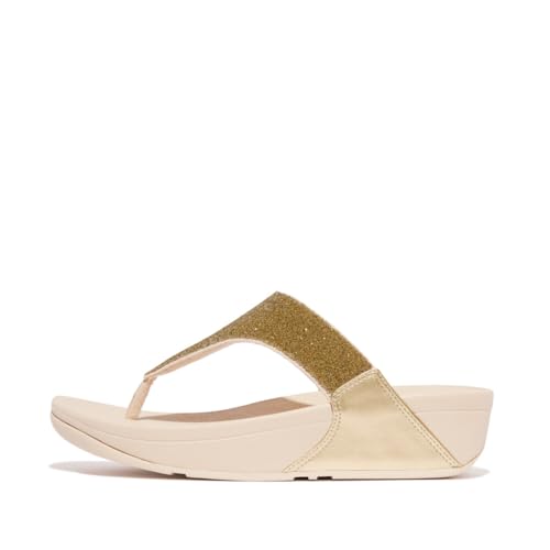 Fitflop Damen Lulu Opul Zehentrenner Sandale, Platin, 42 EU von Fitflop