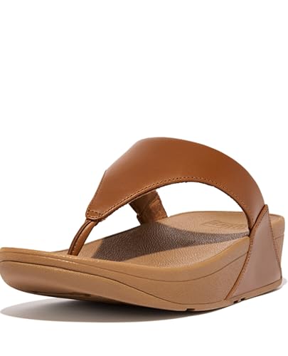 Fitflop Lulu Toe Post - Leather, Damen Sandalen, Beige (Ss18 Light Tan 592), 39 EU von Fitflop